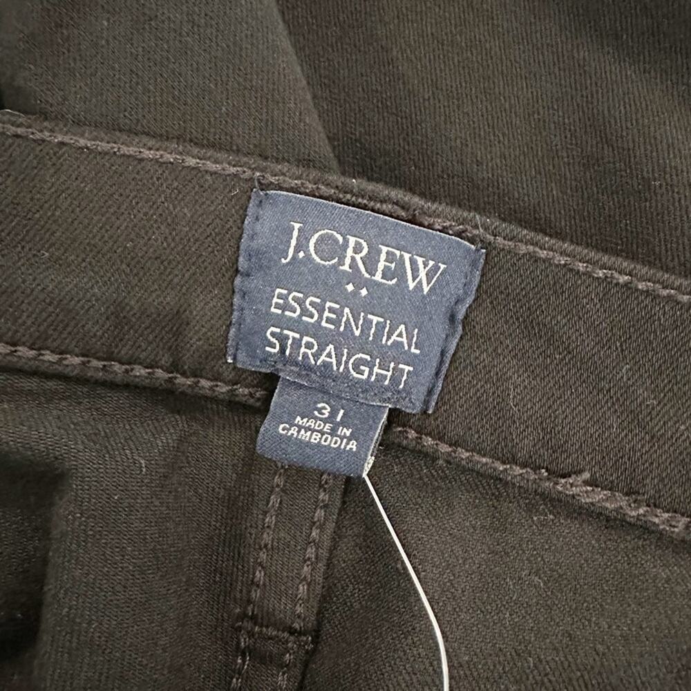 J. Crew Factory Essential Straight‎ Leg Jean In All-Day Stretch Black Size 31 - Picture 7 of 8